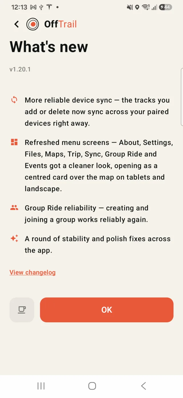 What's new screen